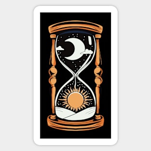 Sun and Moon Hourglass Witches Witchcraft Gothic Sticker
